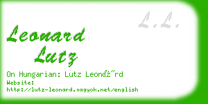 leonard lutz business card